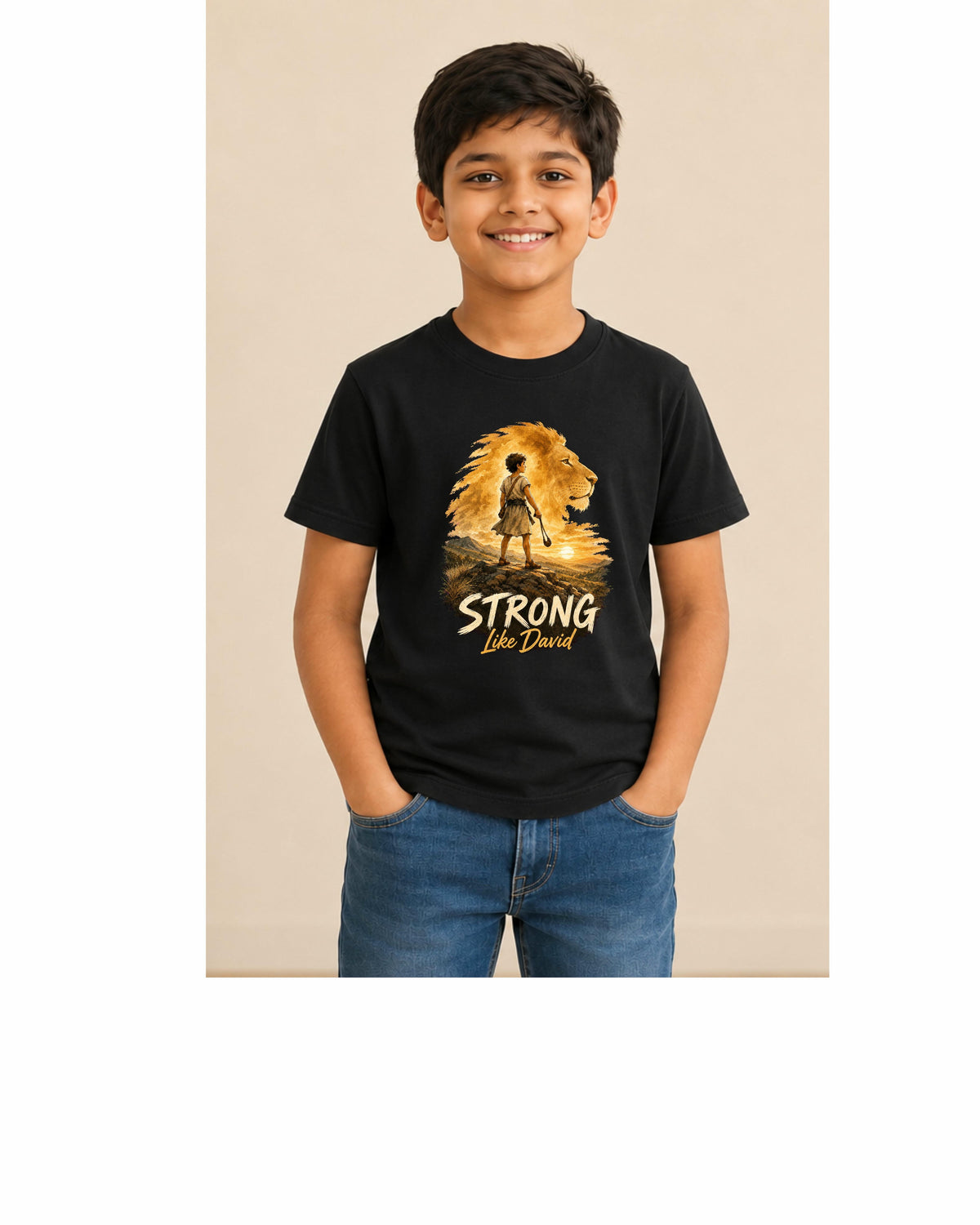 Strong Like David – 1 Samuel 17:45 Christian Kids T-Shirt (Copy)