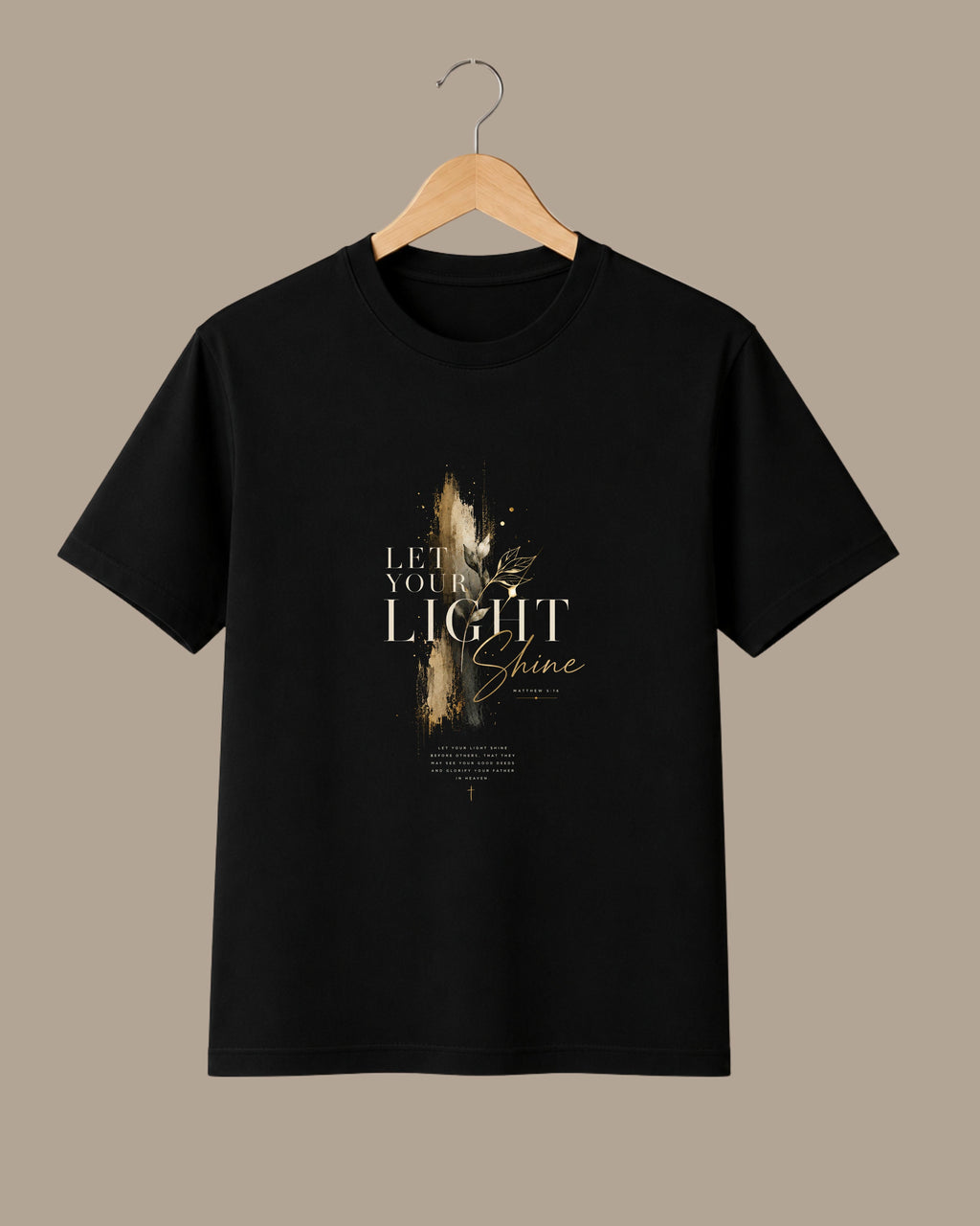 Let Your Light Shine Christian T-Shirt | Matthew 5:16 Faith Graphic Tee