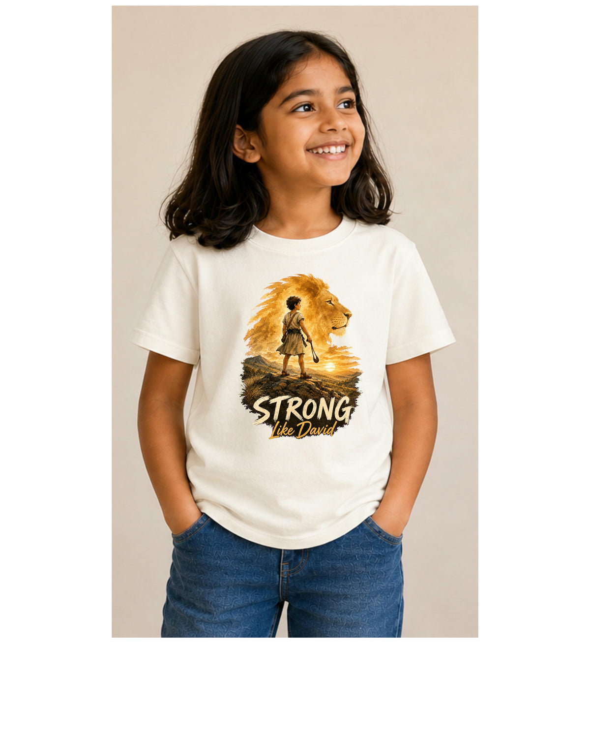 Strong Like David – 1 Samuel 17:45 Christian Kids T-Shirt (Copy)