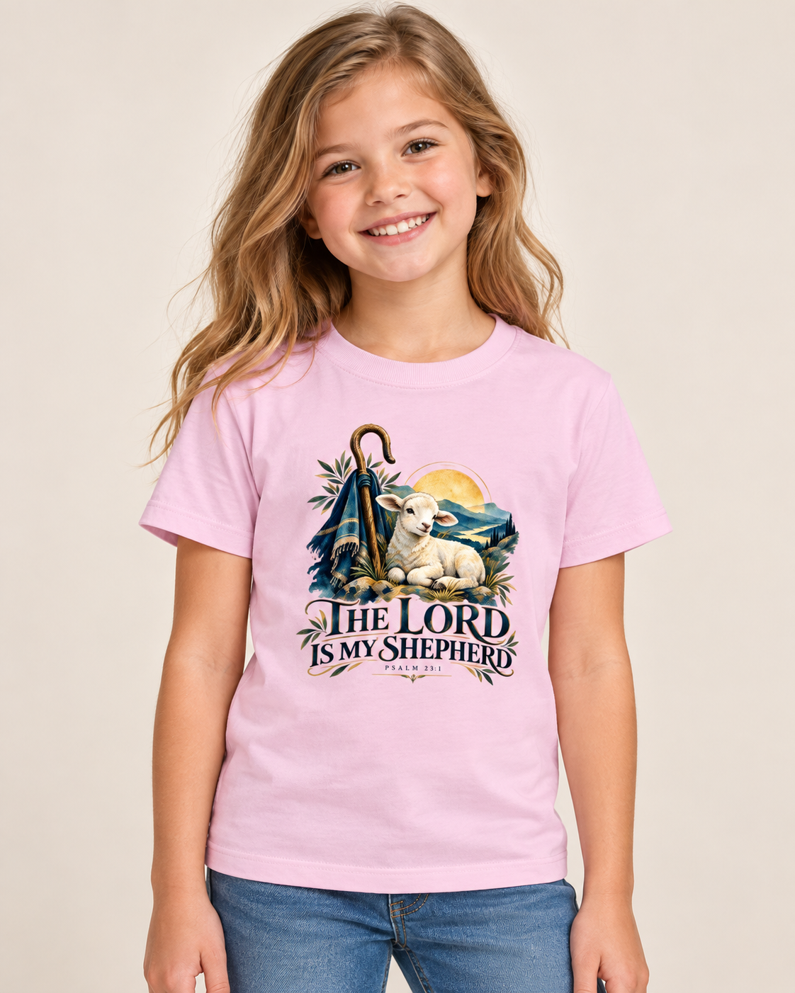 The Lord Is My Shepherd – Psalm 23:1 Christian Kids T-Shirt