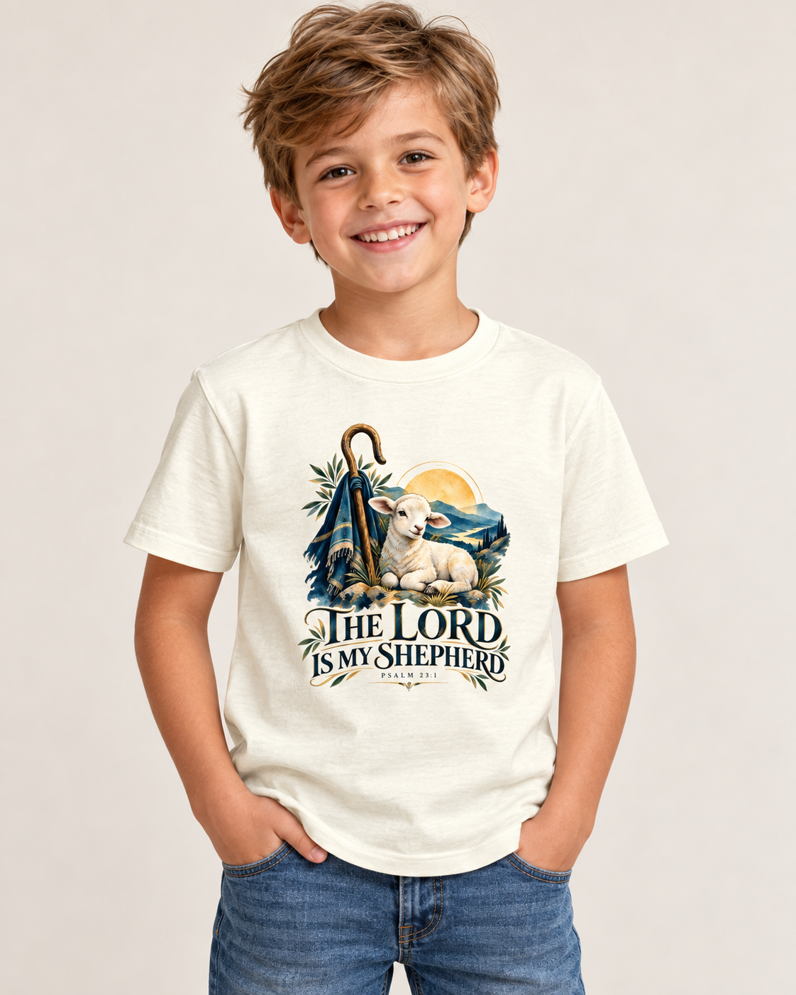 The Lord Is My Shepherd – Psalm 23:1 Christian Kids T-Shirt