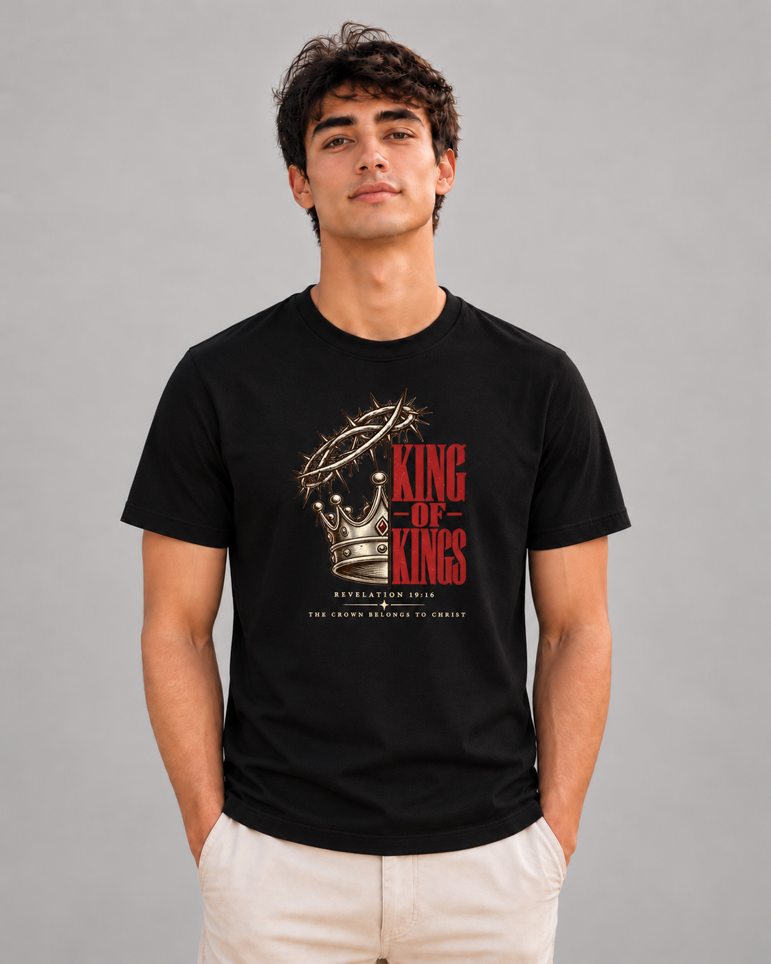 King of Kings Christian T-Shirt – Revelation 19:16 | Unisex Faith Graphic Tee