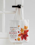 Everything Beautiful in His Time Autumn Tote Bag – Ecclesiastes 3:11